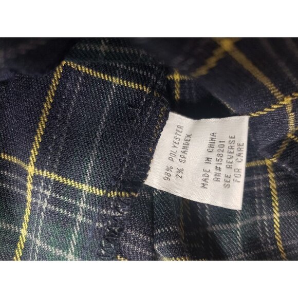 Cali 1850 Blue Green Mini Pleated Skort Skirt XSmall Plaid - Picture 6 of 6